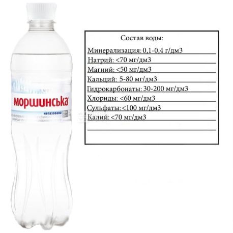 Моршинская, 0,5 л, Вода минеральная негазированная, ПЭТ