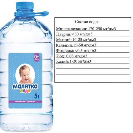 Malyatko, Children's Water non-carbonated, 5l, PAT