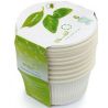 Amelon, Набор салатниц Био, 550 мл, с крышками, из кукурузного крахмала, 6 шт.