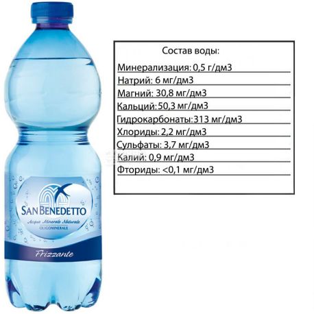 San Benedetto, 0.5 l, Sparkling water, PET, PAT