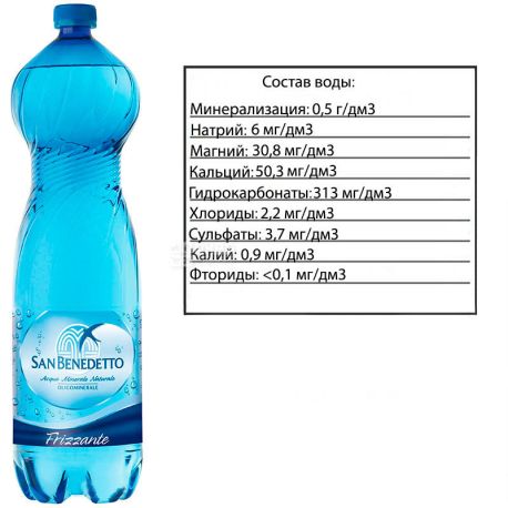 San Benedetto, 1.5 L, San Benedetto, Mineral carbonated water, PET