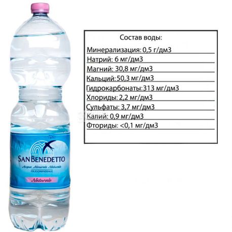 San Benedetto, 2 l, Non-carbonated water, Mineral, PET, PAT