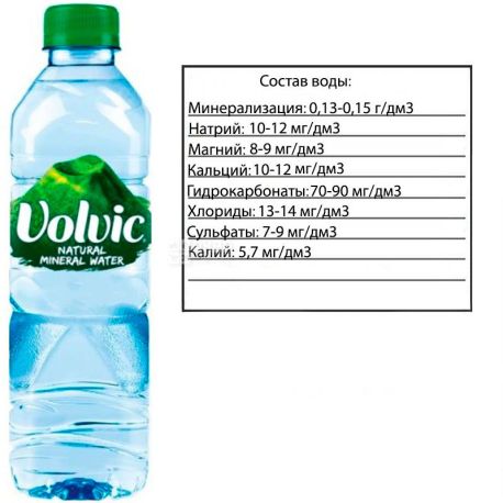 Volvic, non-carbonated mineral water, 0.5 l, PAT