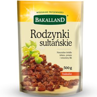 Bakalland, 500 г, Изюм Бакалланд Султанский