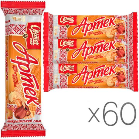 Svitoch, 80 g, Artek Waffles, with the taste of melted milk, 60 PCs. in a package