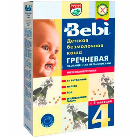 Bebi, 200 g, milk-free baby porridge, buckwheat, from 4 months