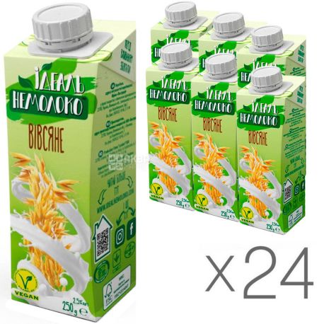 Идеаль Немолоко, 250 г, Напиток овсяный 2,5%, упаковка 24 шт.