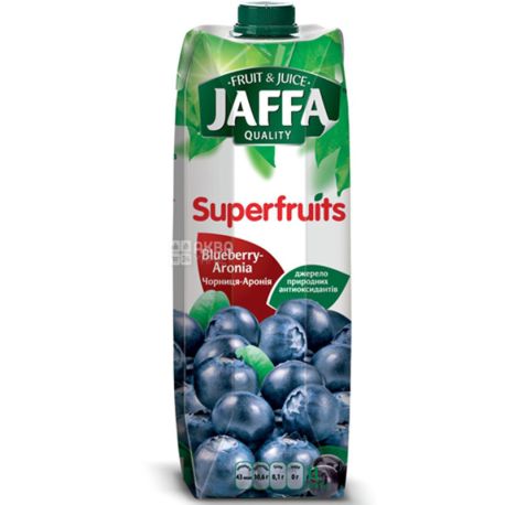 Jaffa, Superfruits, Чорниця-Аронія, 0,95 л, Джаффа, Сок натуральний