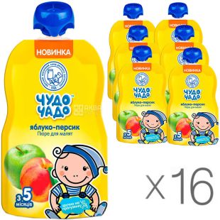 Чудо-Чадо, упаковка 16 шт. х 90 г, Пюре Яблоко-Персик