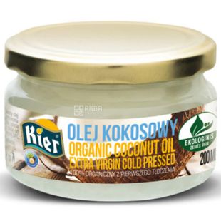 Kier, 200 мл, Киер, Масло кокосовое, холодного отжима, органическое