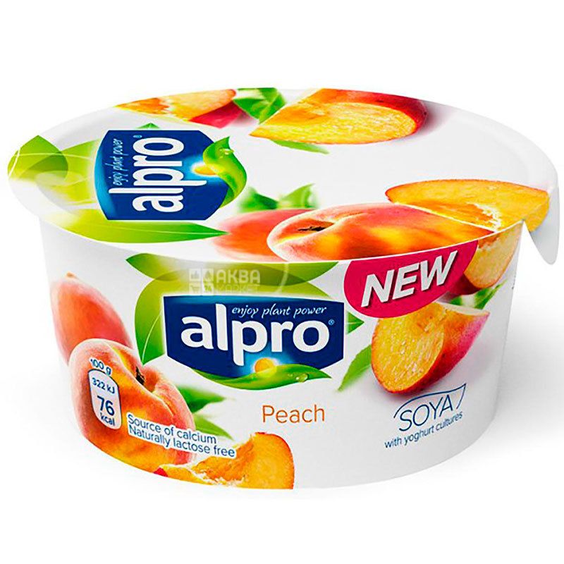 Buy Alpro, 150 g, Soy yogurt with peach, 3 with delivery, price and
