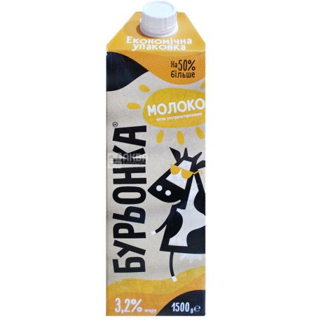 Burenka, 1,5 l, 3,2%, Milk, Ultrapasteurized