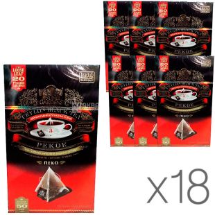 Sun Gardens, PEKOE,  20 пак. х 2 г, Чай Сан Гарденс, Пекое, черный, крупнолистовой, упаковка 18 шт.