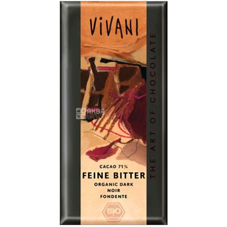 Vivani, 100 г, Вивани, Шоколад черный, органический, 71% какао