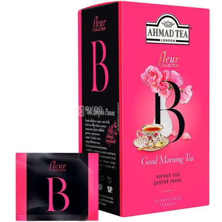 Ahmad Tea Fleur, Good Morning, 20 пак., Ахмад Тиа, Чай черный, Доброе утро