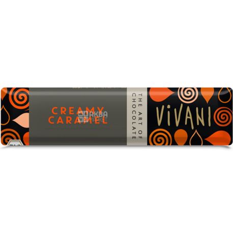 Vivani, 40 г, Вивани, Шоколад молочный, со сливочной карамелью, органический