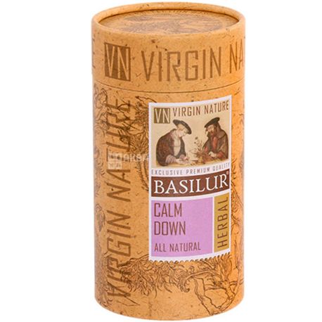 Basilur All natural Calm Down, 20 пак., Базілур, Чай трав'яний, Природний Спокій, тубус