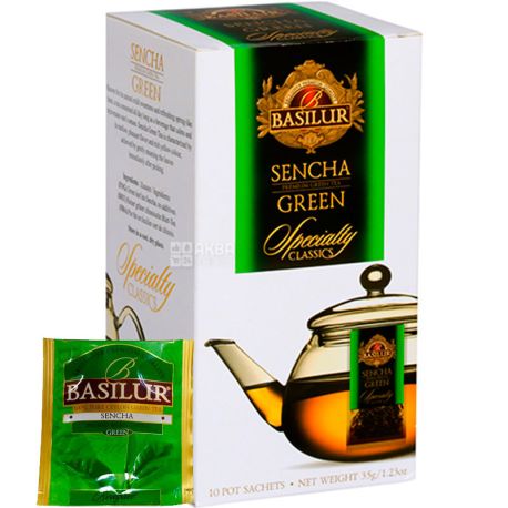 Basilur Sencha, 10 пак., Базилур, Сенча, Чай зеленый, 