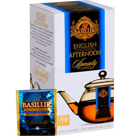 Basilur English Afternoon, 10 пак., Базилур Англійський полуденок, Чай чорний