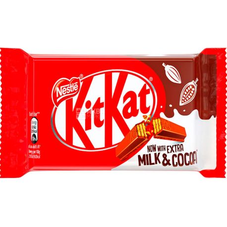 KitKat 4-fingers, 41.5 g, Kitkat Fingers, milk chocolate waffle Bar