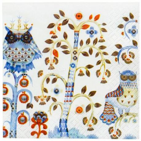 Littala, Taika, 20 шт., Літтала, Серветки паперові 3-шарові, з малюнком, 33х33 см