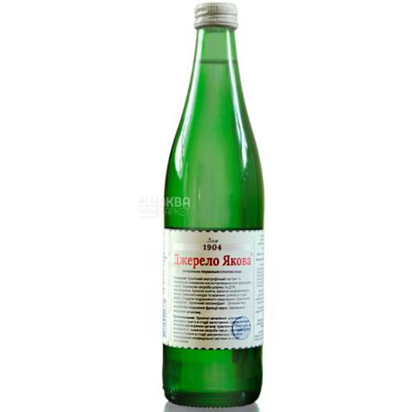 Dzherelo Yakov, 0,5 l, mineral water slightly carbonated, glass