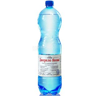 Джерело Якова, 1,5 л, Вода минеральная слабогазированная, ПЭТ