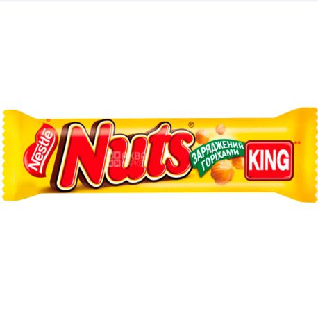 Nuts King, 60 г, Натс Кінг, Батончик шоколадний з лісовими горіхами