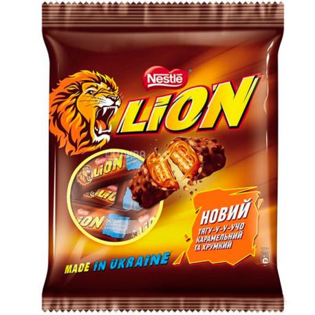 Lion, 182 г, Лайн, Конфеты вафельные с карамелью