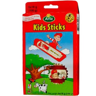 Arla, 108 г, Арла, Палочки сырные, детские, 45% 