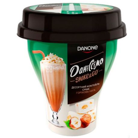 Danone, Даниссимо, 260 г, Данон, Коктейль десертный, Ореховая нуга, 5,2%