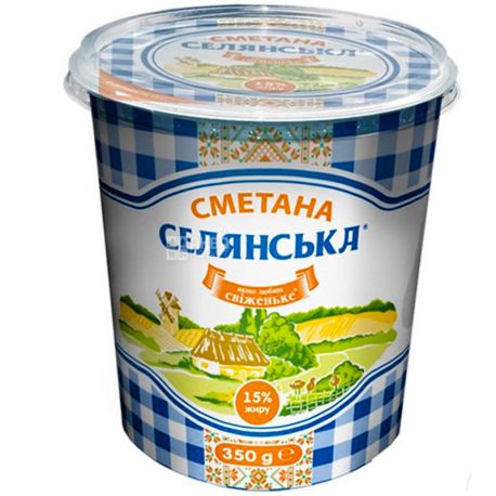 Selyanska, 350 g, sour Cream, 15%