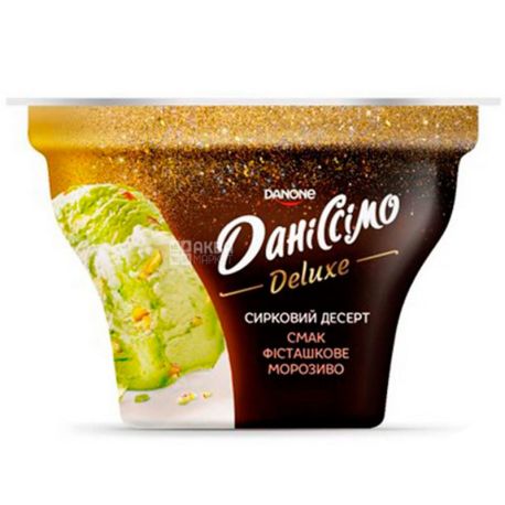 Danone, Даніссімо, 130 г, Данон, Десерт сирний, Фісташкове морозиво, 3%