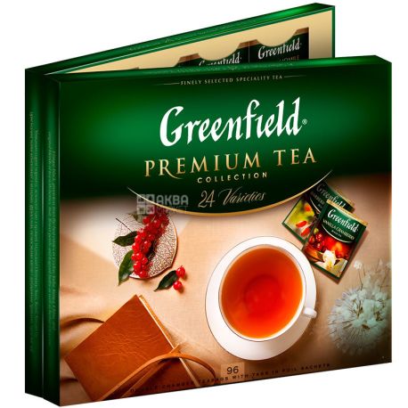 Greenfield, Premium Collection, 96 пак., Чай Грінфілд, Асорті, подарунковий набір