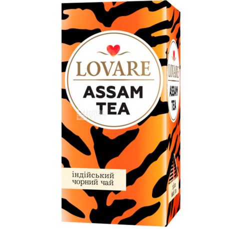 Lovare, Assam, 24 шт. х 2 г, Чай Ловара, індійський, чорний