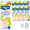 Alpro Almond unrosated unsweetened, упаковка 8 шт. по 1л, Алпро, Молоко из не жареного миндаля, без сахара