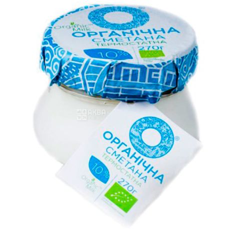 Organic Milk, 270 г, Сметана термостатна, 10% 
