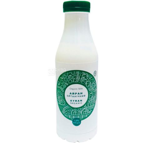Organic Milk, 470 мл, Напій кисломолочний, Айран, 1%