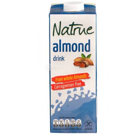 Natrue, Almond, 1 л, Натру, Напій рослинний, Мигдаль, без цукру
