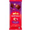 Корона, 85 г, Шоколад молочний, з родзинками та лісовими горіхами, 58% какао