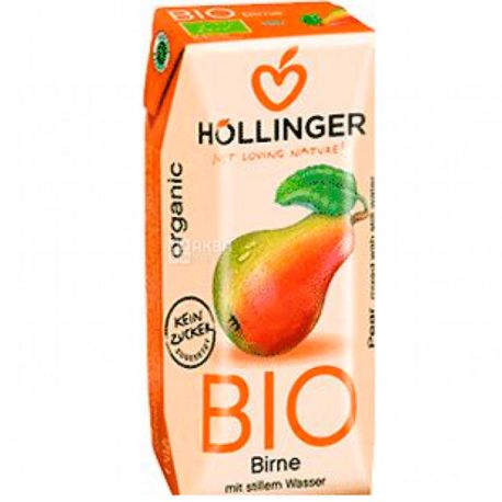 Hollinger, 200 мл, Холлінгер, Сік органічний, Груша, без цукру