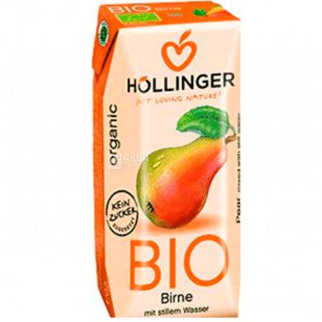 Hollinger, 200 мл, Холлингер, Сок органический, Груша, без сахара