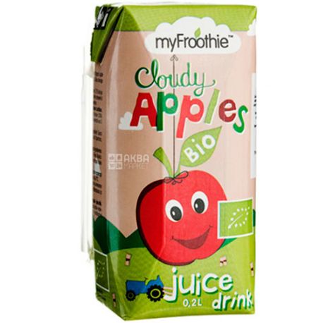 myFroothie, Claudy Apples, 200 мл, МайФруззі, Сік органічний, Яблуко