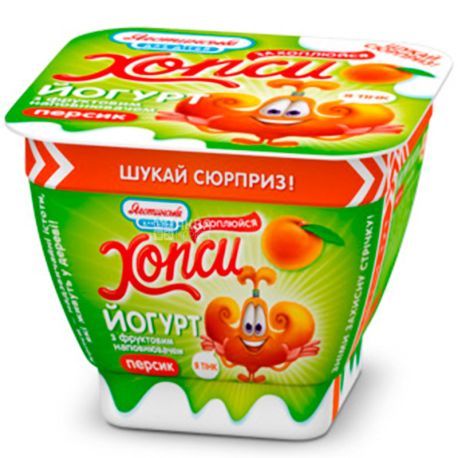Yagotinsky, Hops, 115 g, Yogurt for children, Peach, 1.5%