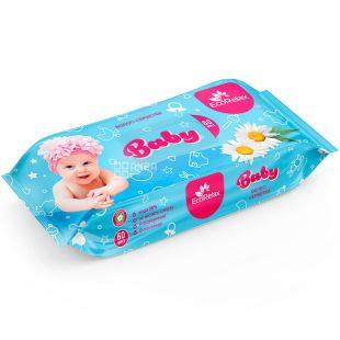 ECORelax, 60 шт., Салфетки влажные Экорелакс, Детские