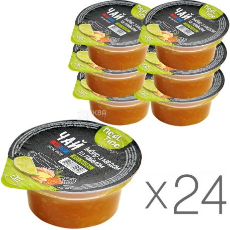 Meal Time, упаковка 24 шт., по 60 г, Мил Тайм, Концентрат напитка Имбирь с медом и лаймом