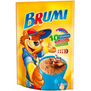 Brumi, Какао, 300 г, Бруми, Напиток витаминизированный, с кальцием, растворимый