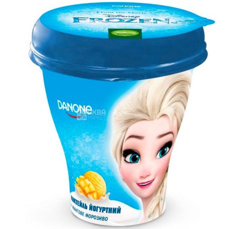Danone Disney Frozen, 250 г, Коктейль йогуртный, Манговое мороженое, 1,5%