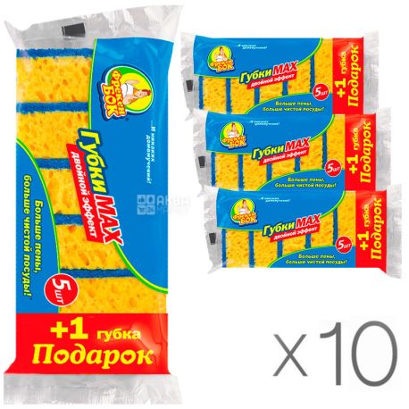 Фрекен Бок, 5+1 шт., Упаковка 10 шт., Губки кухонні Max