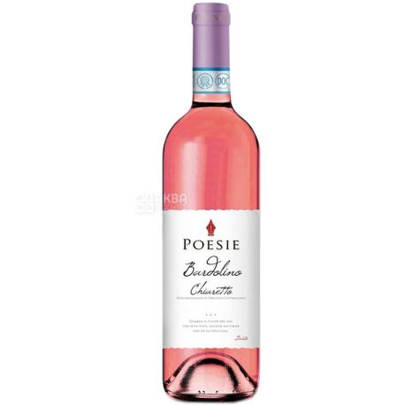  Bardolino Chiaretto Le Poesie, Вино рожеве, сухе, 0,75 л